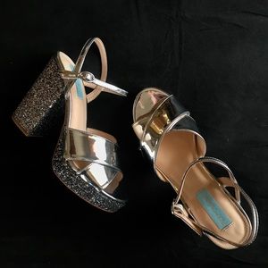 NWOT Betsey Johnson Sequence Strap Heals